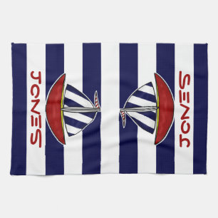 Nautical Sailboat Kitchen Towel