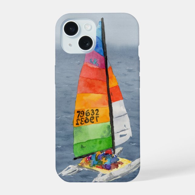 Nautical Sailboat Ocean Photo Art Phone Case (Back)