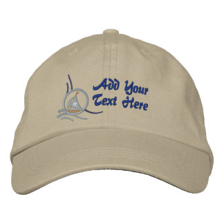 Nautical Sailboat Personalised Embroidery Embroidered Hat