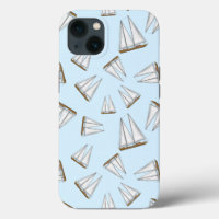 Nautical Sailboat Sailing Adventure Light Blue