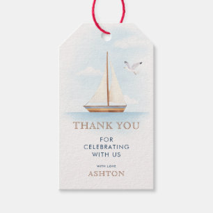 Nautical Sailboat Thank you gift tags