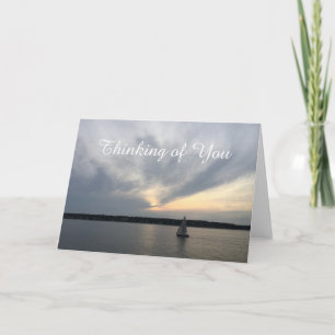 Nautical Sailboat Thinking of You Card