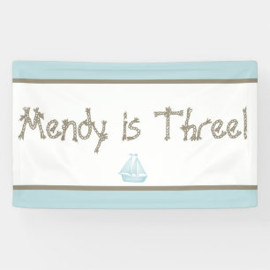 Nautical sailboat upsherin banner