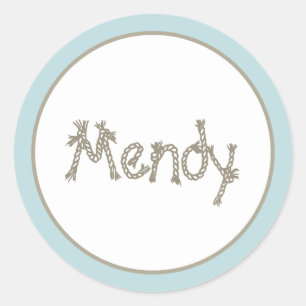 Nautical sailboat upsherin classic round sticker