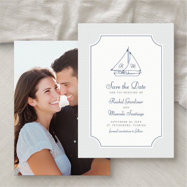 Nautical Sailboat Wedding Save the Date (Creator Uploaded)