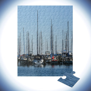 Nautical Sailboats in Marina Photographic Jigsaw Puzzle