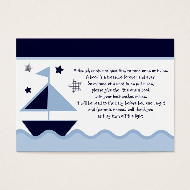 Nautical Sailboats Navy  Favour/Tags (Front)
