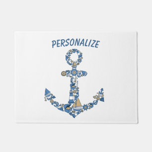 Nautical Sailing Boat Anchor Unusual Lighthouse Doormat