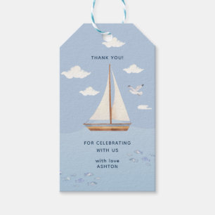 Nautical Sailing Boat Kids Birthday Gift Tags