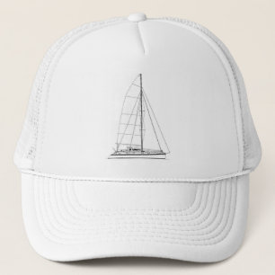 Nautical Sailing inspired Outremer Catamaran Trucker Hat