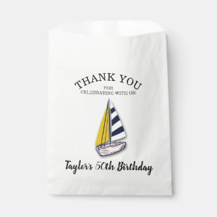 Nautical Sailing Thank You Favour Bag