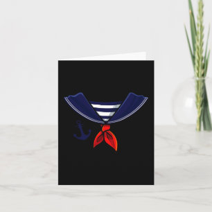 Nautical Sailor Anchor Retro Fun Halloween Costume Card