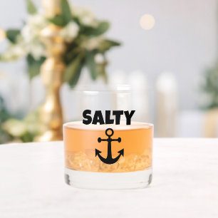 NAUTICAL SALTY WHISKEY GLASSES GLASS