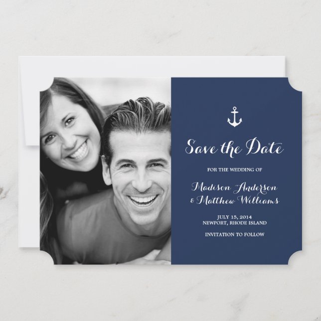 Nautical | Save the Date Photo Card (Front)