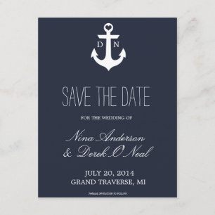 Nautical Save The Date Wedding