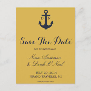 Nautical Save The Date Wedding