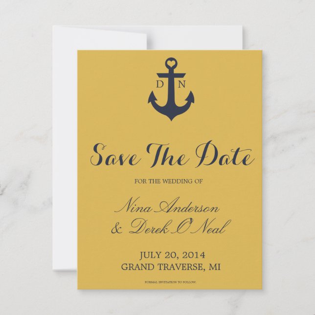 Nautical Save The Date | Wedding (Front)