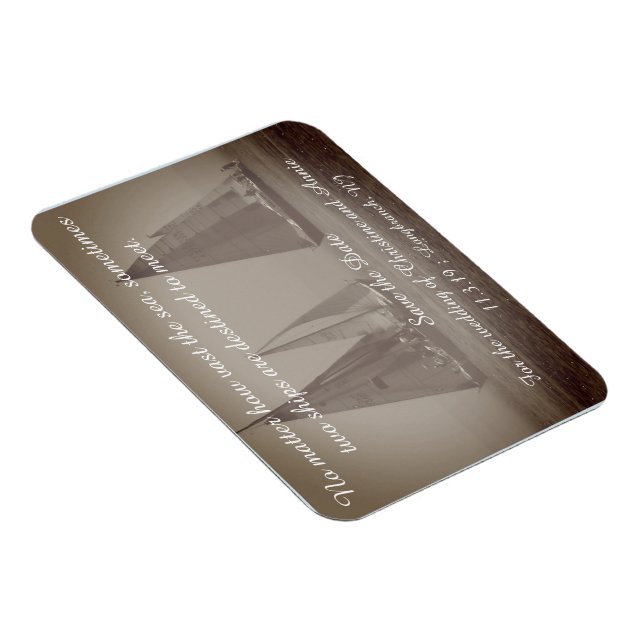 Nautical Save the Date wedding magnet (Right Side)