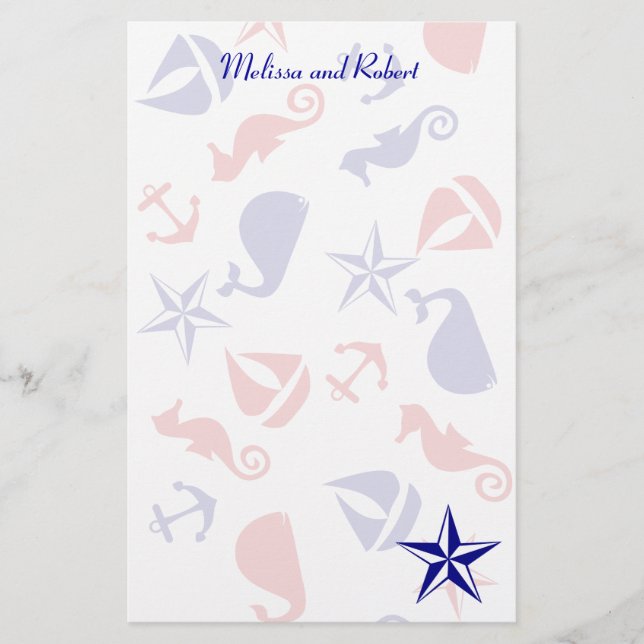 Nautical Scatter Stationery (Front)