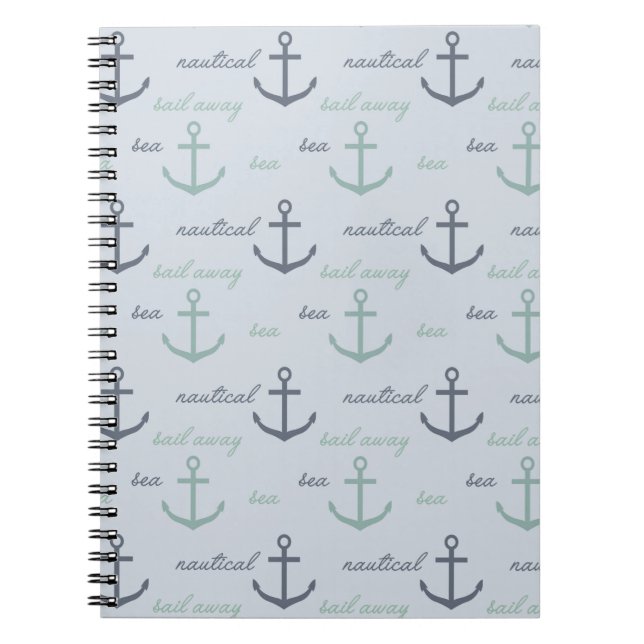 Nautical Sea Anchors Notebook (Front)