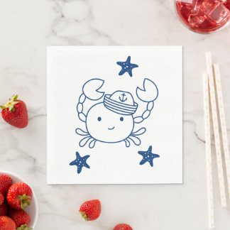 nautical sea animal napkin