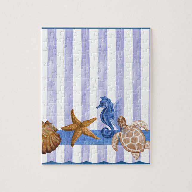 Nautical Sea Creatures Jigsaw Puzzle (Vertical)