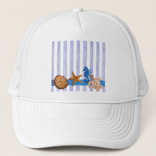 Nautical Sea Creatures Trucker Hat