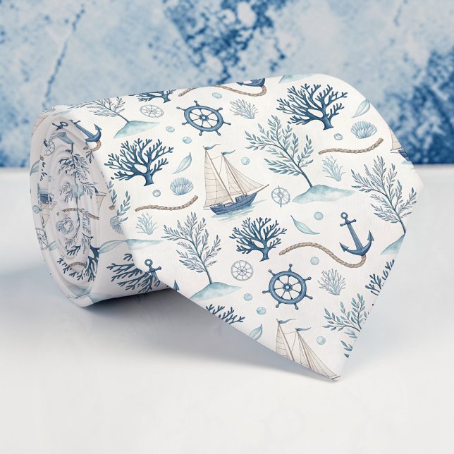 Nautical Sea Life Custom Necktie (Creator Uploaded)