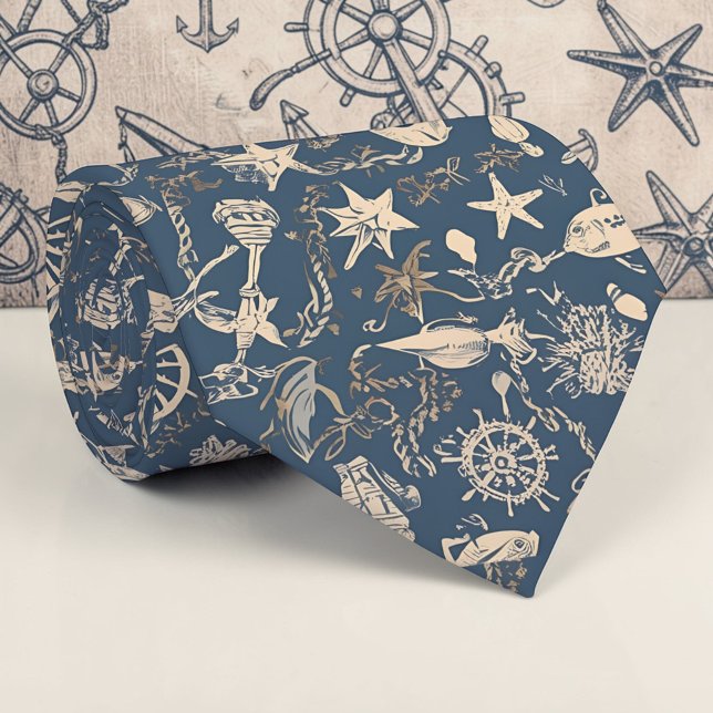 Nautical Sea Life Custom Necktie (Creator Uploaded)