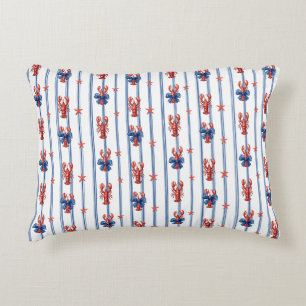 Nautical Sea Life, Land of the Free, Decorative Cushion