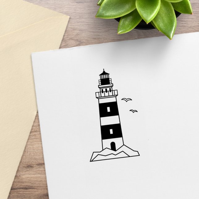 Nautical Sea Lighthouse Rubber Stamp (Creator Uploaded)