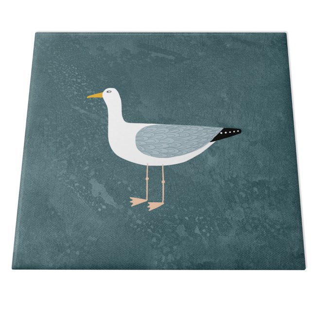 Nautical Seagull Bird Green Ceramic Tile (Creator Uploaded)