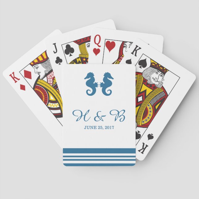Nautical Seahorse Playing Cards (Back)