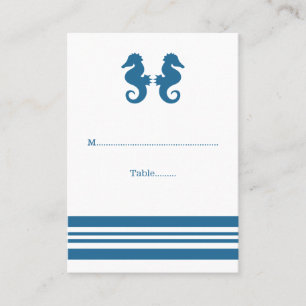 Nautical Seahorse Wedding Place Cards
