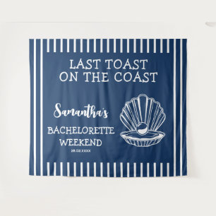 Nautical Seashell Bachelorette Party Last Toast Tapestry