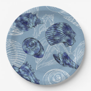 Nautical Seashell Collection - All Sizes Paper Plate