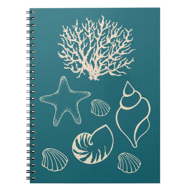 Nautical Seashell Notebook (Front)