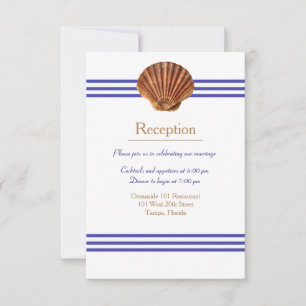 Nautical Seashell - Reception Invitation