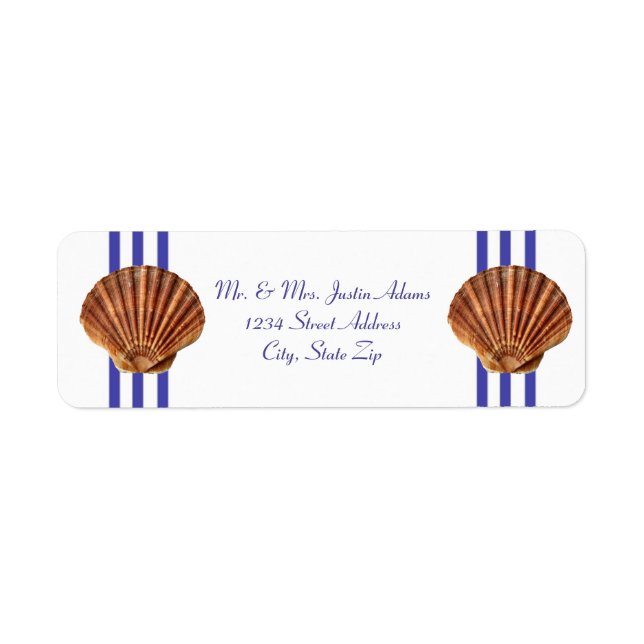 Nautical Seashell - Return Address Labels (Front)