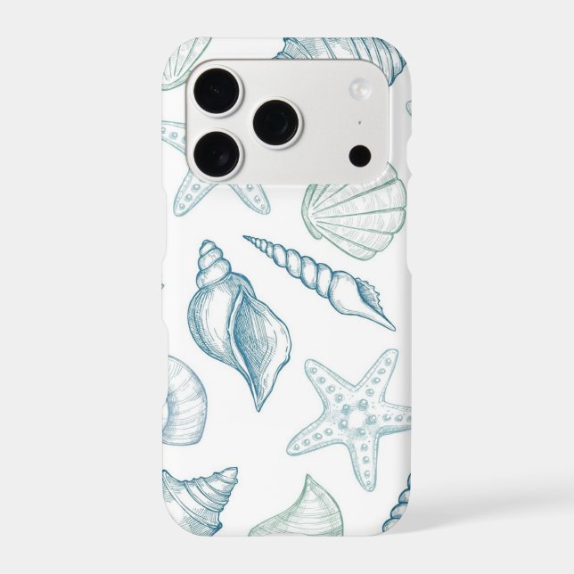 Nautical Seashell Sketch Pattern (Back)