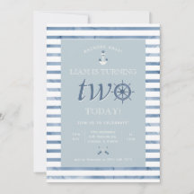 Nautical Second Birthday Invitation