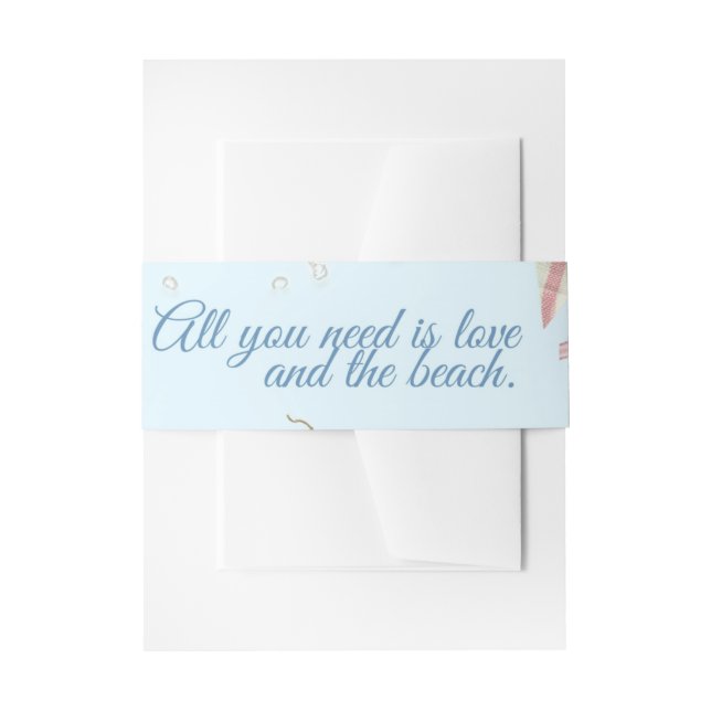 Nautical Series Design 3 Invitation Belly Band (Front Example)