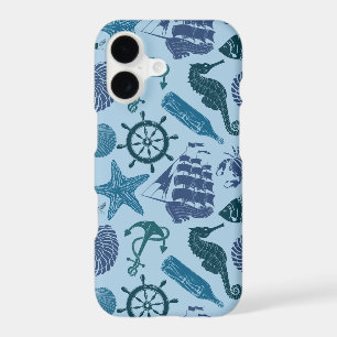 Nautical Shades Of Blue Pattern