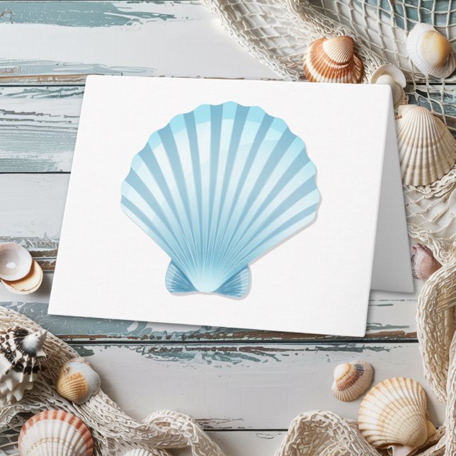 Nautical Shell Beach Wedding Hello Thinking of You Card (Creator Uploaded)