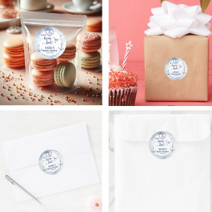 Nautical Shes Tying the Knot Bridal Shower Elegant Classic Round Sticker