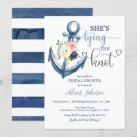 Nautical She's Tying the Knot Bridal Shower (Grey)