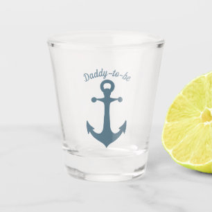 Nautical Ship Anchor Custom Message Shot Glass