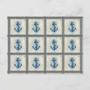 nautical ship anchor postcard