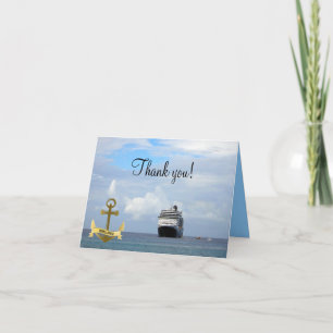Nautical Ship Anchor Thank You   Cruise Vacation