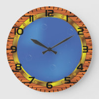 Nautical Ship Porthole Window with Blue Water